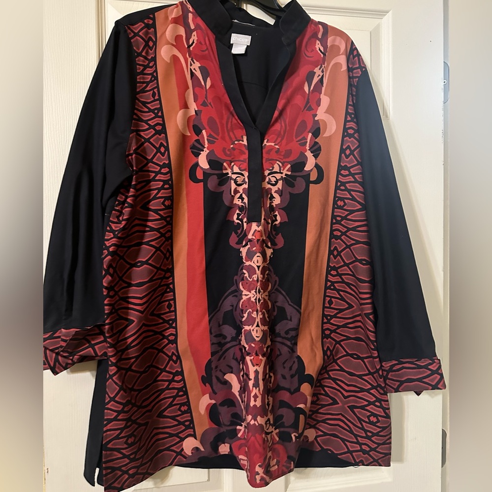 Chico’s Beautiful Blouse Size 3- About L-XL